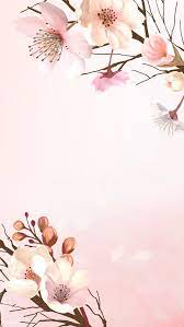 Shigatsu wa kimi no uso watercolor. Download Premium Illustration Of Hand Drawn Cherry Blossoms On A Pink Flower Background Wallpaper Pink Background Flower Illustration