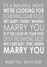 Marry You Bruno Mars Word Wall Art Typography Words Song Lyric Lyrics Ebay Bruno Mars Lyrics Bruno Mars Songs Bruno Mars