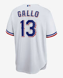 Texas rangers outfielder joey gallo laces up his cleats before taking batting practice during a spring training workout at the team's training facility on friday, feb. Mlb Texas Rangers Joey Gallo Men S Replica Baseball Jersey Nike Com