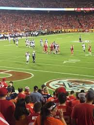 arrowhead stadium section 104 home of kansas city chiefs