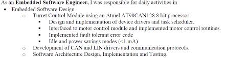 Software engineer needed for software development of a complex radiation therapy medical device to improve the lives of cancer patients directly impact the development and architecture of the embedded software that creates, stores, and delivers patient treatments. 10 Tips For A Successful Engineering Resume Embedded Blog System Arm Community