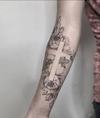 Cross with flowers inside tattoo. 65 Best Remarkable Cross Tattoos Designs And Ideas For Men Women
