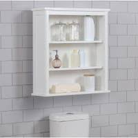 In september, we finished a $100 makeover on our downstairs bathroom for the $100 room challenge. Buy Bathroom Organization Shelving Online At Overstock Our Best Bathroom Furniture Deals