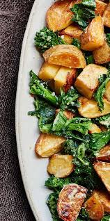 Lemony Roasted Potatoes And Broccoli Rabe Andy Boy Recipe Recipes Food Cooking Recipes