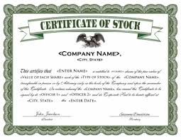 Stock Certificate Template Certificate Templates Stock Certificates Free Printable Certificate Templates