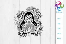 Download Floral Mandala Penguin Svg File Graphic By Sintegra Creative Fabrica