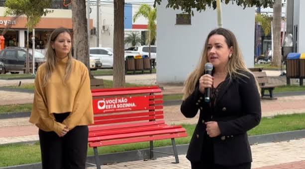 Pontes e Lacerda inaugura Banco Vermelho e refor&ccedil;a luta contra a viol&ecirc;ncia contra a mulher - Conex&atilde;o Salto Alto
