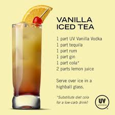 Uv Vodka Recipe Vanilla Iced Tea Also Interesting Alcohol Drink Recipes Vodka Recipes Boozy Drinks