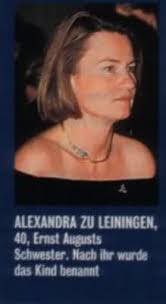 Relationship between Alexandra Princess of Leiningen & HRH ROYAL PRINCE JON  DEE WRIGHT. Alexandra Princess of Leiningen (1959