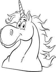 Ausmalbild Einhornkopf Zum Ausdrucken
