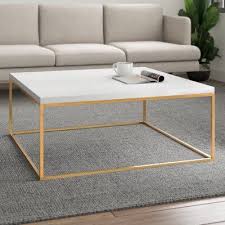 Hanna Coffee Table Color White Gold In 2020 Coffee Table Minimalist Coffee Table Modern Furniture Living Room