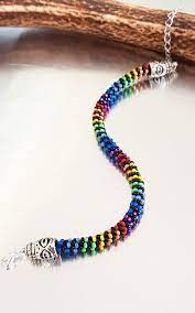 Rainbow Seed Bead Bracelet Kumihimo 8 Strands Pattern Tutorial Etsy Seed Bead Bracelets Diy Simple Beaded Necklaces Beaded Necklace Patterns