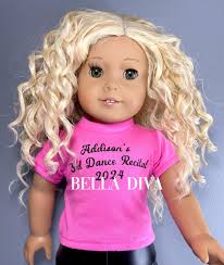 Personalized 18" Doll T-shirt: Custom Design Tee, Velcro Closure