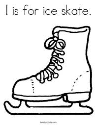 I Is For Ice Skate Coloring Page Twisty Noodle Coloring Pages Winter Winter Sports Crafts Ice Skating