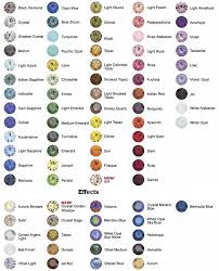 Gemazing Jewellery Swarovski Crystal Colour Chart