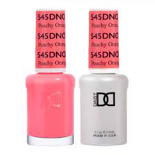 Gel polish and matching varnish. Dnd Duo Gel Nail Polish Set Peachy Orange 545 2x15ml