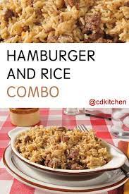 Hamburger And Rice Combo Recipe From Cdkitchen Com Campbells Soup Recipes Dinner With Ground Beef Beef Recipes For Dinner