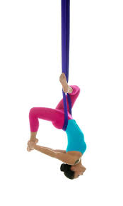 Aerial Yoga Pose Inverted Bound Pigeon Aerial Yoga Poses Aerial Yoga Aerial Yoga Classes