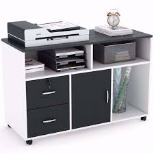 4.2 out of 5 stars 486. Tribesigns Wood File Cabinet 2 Drawer Storage Printer Stand Mobile Lateral Filing Cabinet With Locks And Wheels Open Storage Shelves For Study Home Office Black White Walmart Com Walmart Com