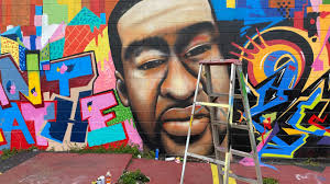 Witnesses and the toledo police say it was. George Floyd Mural Houston Artwork Vandalized With Racial Slur Abc7 Chicago