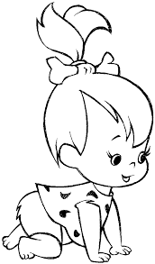 Pebbles Easy Cartoon Drawings Disney Art Drawings Baby Drawing Easy