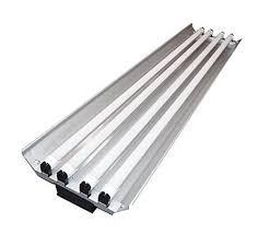 Grey 96w 4 Ft 4 Light Shop Light Plug In T8 Fixture With Pull Chain 4x 24w Cool Lighting Led Tubes 6500k Cool Lighting Garage Lighting Led Garage Lights