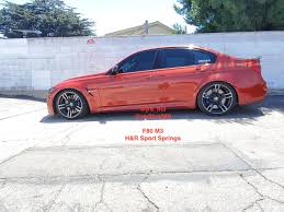 H R Lowering Springs Bmw F80 M3 Sedan 15 18 Sport Super Sport Vtf Adjustable Bmw M3 Sedan Super Sport