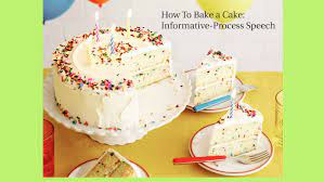 Birthday party templates free download has a birthday cake, balloons, and gifts. How To Bake A Cake Informative Process Speech By Abby Seable