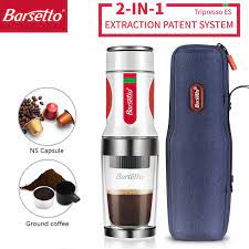 Maybe you would like to learn more about one of these? Barsetto 2 In 1 Portable Coffee Machine 15 Bar Manual Capsule Espresso Maker For Nespresso Capsules Coffee Powder Coffee Makers Aliexpress