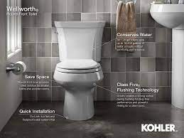 Wellworth Classic Two Piece Round Front 1 28 Gpf Toilet With Class Five Flush Technology And Left Hand Trip Lever Biscuit Two Piece Toilets Amazon Com