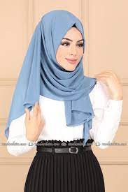 Modaselvim Sal Krep Sifon Sal Yrn405 Acik Indigo Elbise Modelleri Indigo Elbise