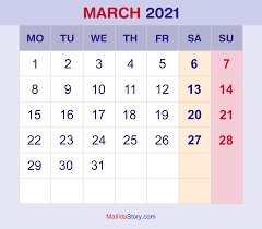 March 2021 Monthly Calendar Monthly Planner Printable Free Monday Start Matildastory Com We hope you enjoy our growing collection of hd images. march 2021 monthly calendar monthly
