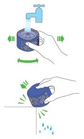 In normal use, both filters should be washed at least once a month. Dyson V6 Support Wash The Post Filter Step By Step Guide Dyson Co Nz