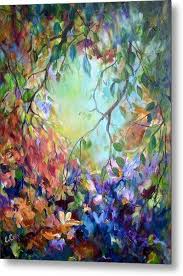 Bettie S Backyard Metal Print By Elaine Cory Art Art Painting Painting