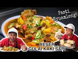 Tuang air dan santan kental. Resep Gulai Kaki Sapi Tanpa Santan Lembutnya Bukan Main Youtube