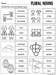 Help kids grasp irregular plural nouns with this grammar game. Singular Plural Nouns Worksheets First And Second Grade Distance Learning