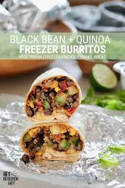 Black Beans Or Pinto Beans In Burrito Black Bean And Quinoa Freezer Burritos Hey Nutrition Lady Freezer Burritos Vegetarian Recipes Healthy Healthy Recipes