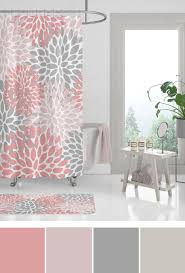 Home Decor Bathroom Colors Coral And Grey Bathroom Ideas Floral Shower Curtain In 2020 Bathroom Colors Gray Shower Curtains Floral Shower Curtains