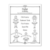 25+ coloring sheets accurately depicting the basic arm and feet positions used in ballet. 1