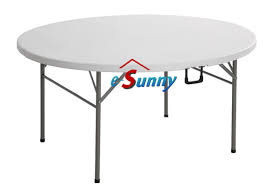 Extension oval rectangular round square. Table Ronde Pliable 154cm Table Chaise Pliante Polyethylene Qualite Pro Mobilier Pliant E Sunny