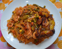 Riz Au Gras Facon Thieboudienne Poisson Crevette Recettes Africaines Recette Exotique Recette De Plat