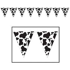 Black And White Pennant Banner Png Cow Print Pennant Banner Walmart Com Pennant Banners Cow Print Farm Party