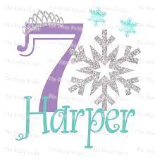 Seventh Birthday Snow Frozen Snowflake Silver Glitter Etsy Frozen Snowflake Snowflakes Sublime