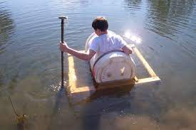 This is a 8'x20' modular pontoon boat i designed, made from 12 pvc watermain pipe. Barrel Boat 5 Steps With Pictures Instructables