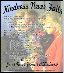 Kindness Never Fails Jesus Never Forgets A Kindness Christian Poems Prayers For Hope Mom Prayers