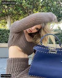 Dove Cameron Sexy Poses Braless Showing Off Her Underboob For The Fendi  October Campaign - AZNude