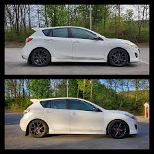 Installing new springs from corksport on the 2019 mazda 3. Before And After Koni Yellows And Eibach Springs Both Rear Springs Were Broken Rides So Much Better Now Mazdaspeed3