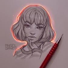 Angel Ganev Creates Illustrations With Incredible Glow Effect Drawing People Glowing Art Sketches