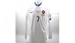 Buy retro and classic match worn football shirts online from vintage football shirts, and enjoy a piece of footballing memorabilia. Ronaldo S Match Issued Worn Shirt Denmark Portugal 2014 Charitystars