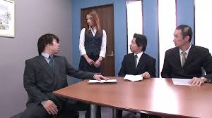 Businessmen cant resist hot secretary and they gang bang her